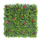 ECOOPTS 20"x20" Faux Ivy Privacy Fence Screen Artificial Boxwood Panels Topiary Hedge Plants for Indoor Outdoor Decoration, #6 Mixed Leaves, 15 Packs