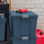 IRIS USA 4-Pack 74 Qt Storage Bins with Gasket Lids, Navy