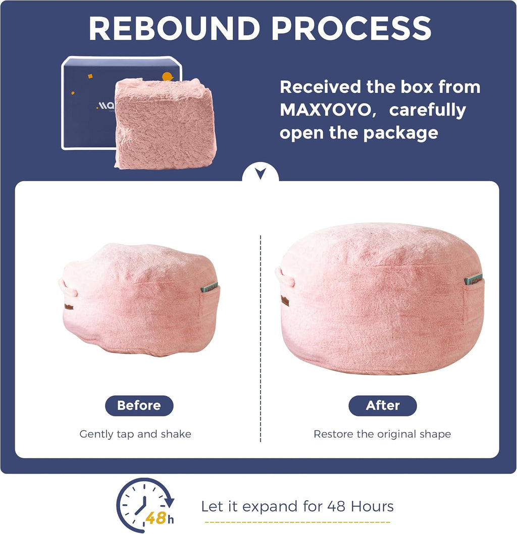 MAXYOYO Bean Bag Chair, Soft Bean Bag Sofa with Supportive Foam Filling