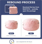 MAXYOYO Bean Bag Chair, Soft Bean Bag Sofa with Supportive Foam Filling