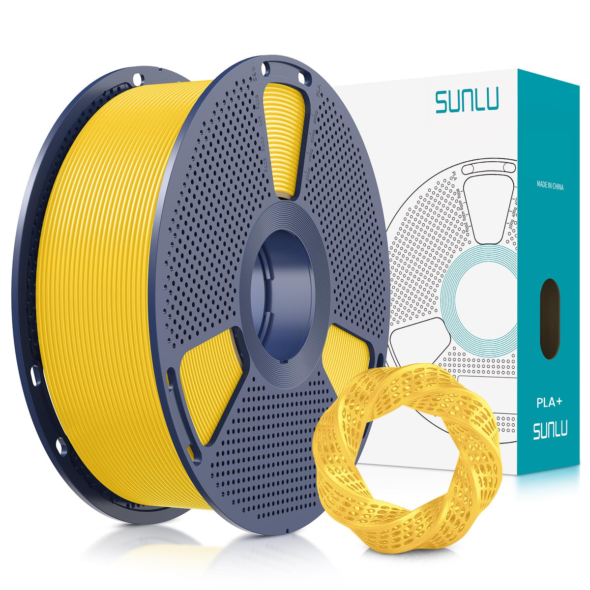 SUNLU PLA Plus Filament 1.75mm, 10KG Bundle, Black & White