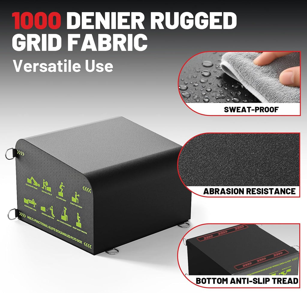 Hip Thrust Box Multifunctional Angled Glute Box for Hip Strength Ab Workout