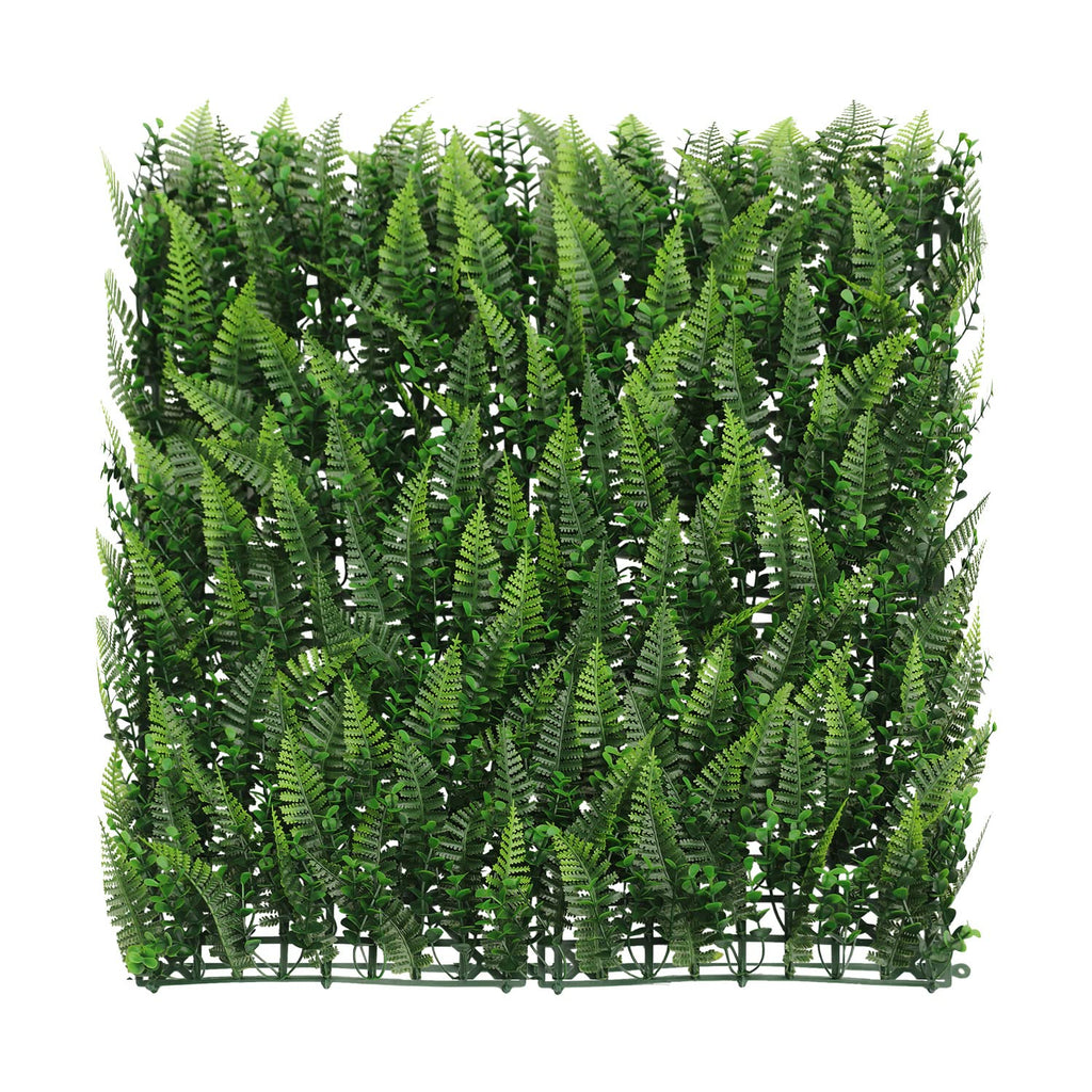 ECOOPTS 20"x20" Faux Ivy Privacy Fence Screen Artificial Boxwood Panels Topiary Hedge Plants for Indoor Outdoor Decoration, #3 Mixed Leaves, 28 Packs