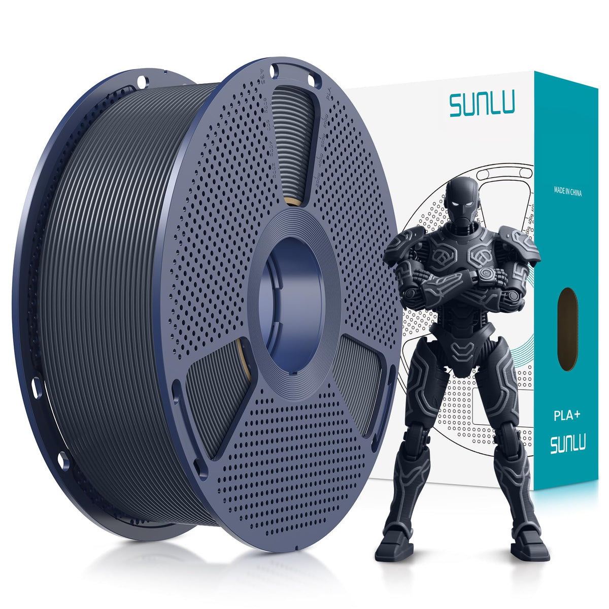 SUNLU PLA Plus Filament 1.75mm, 10KG Bundle, Black & White