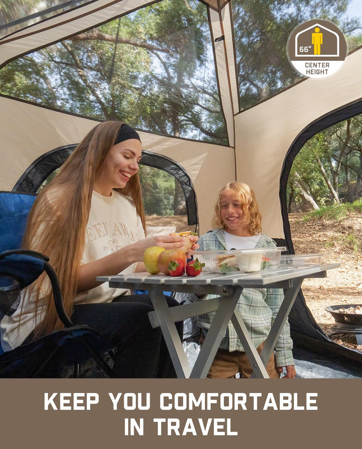 FanttikOutdoor 4/6/8/10 Person Instant Tent for Camping Setup in 60s