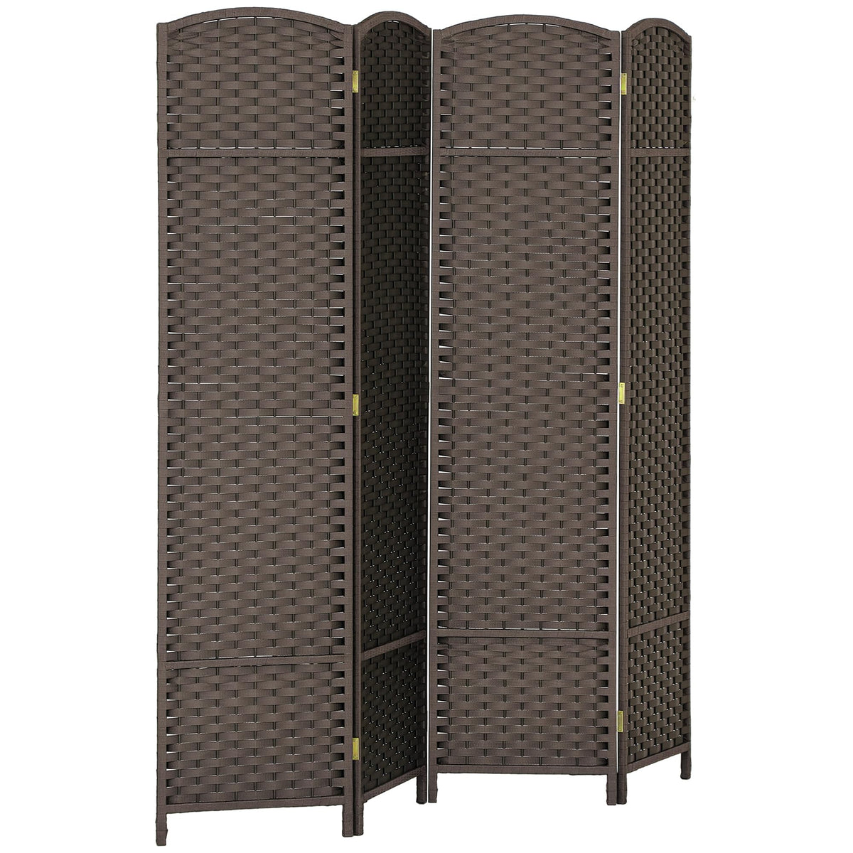 HOMCOM Room Divider 8 Panel Folding Privacy Screen 5.6' Tall Nature Wood