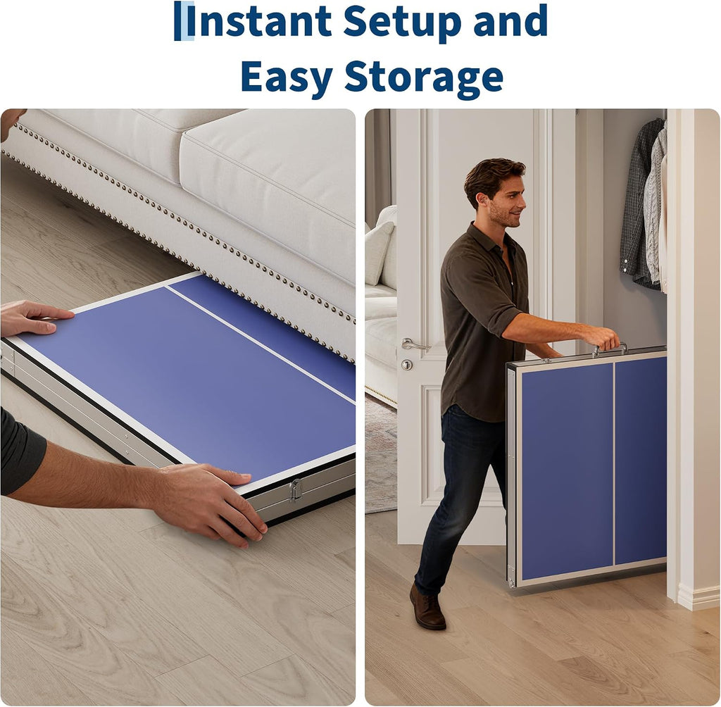 6x3ft Mid-Size Professional Portable Folding Ping Pong Table