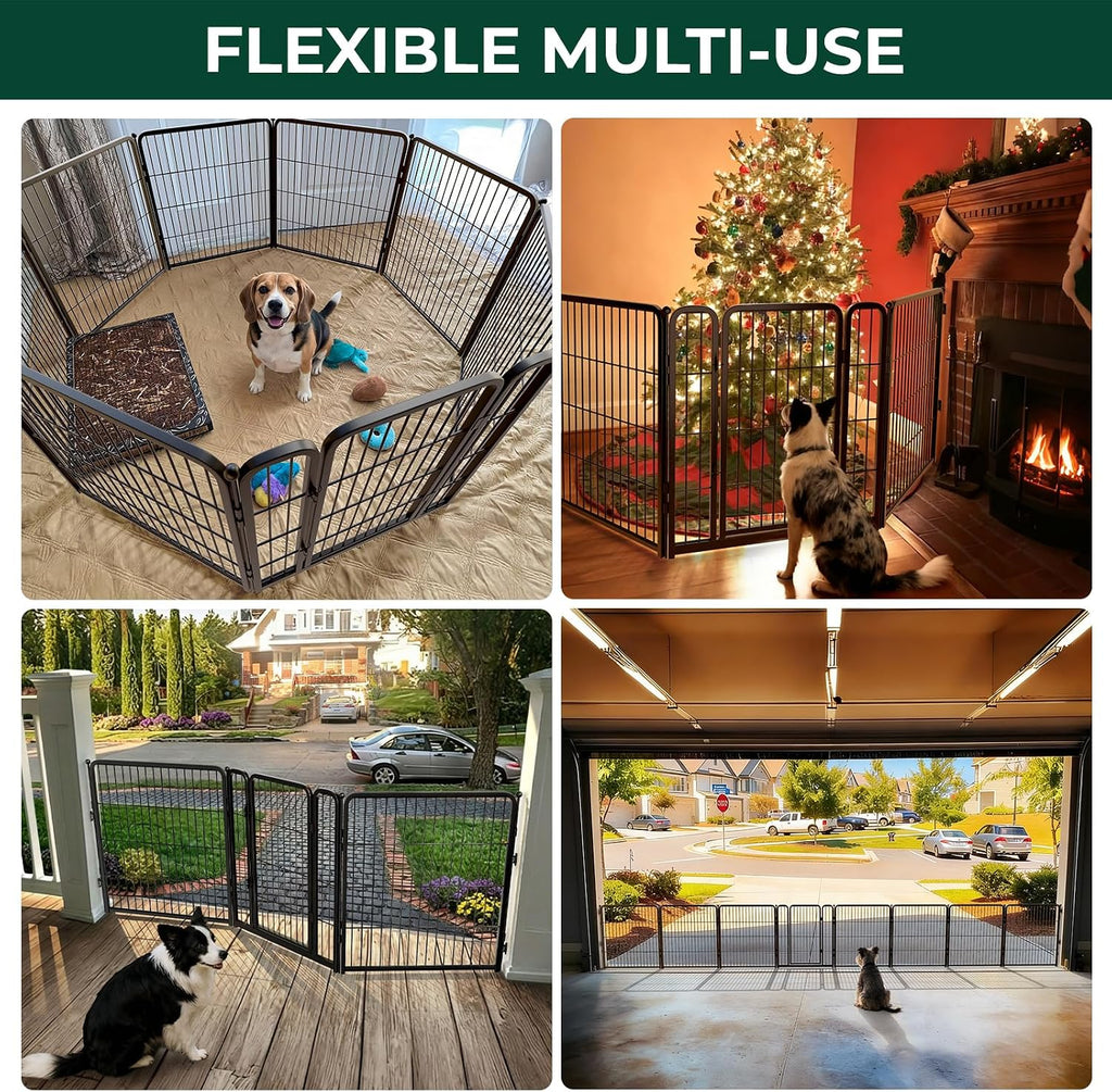 FXW Dog Gate, Extra Wide Adjustable for Openings Up to 111", 32" H