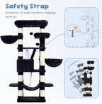 Heybly Cat Tree, 68 inch Multi-Level Cat Tower for Indoor Cats HCT025G