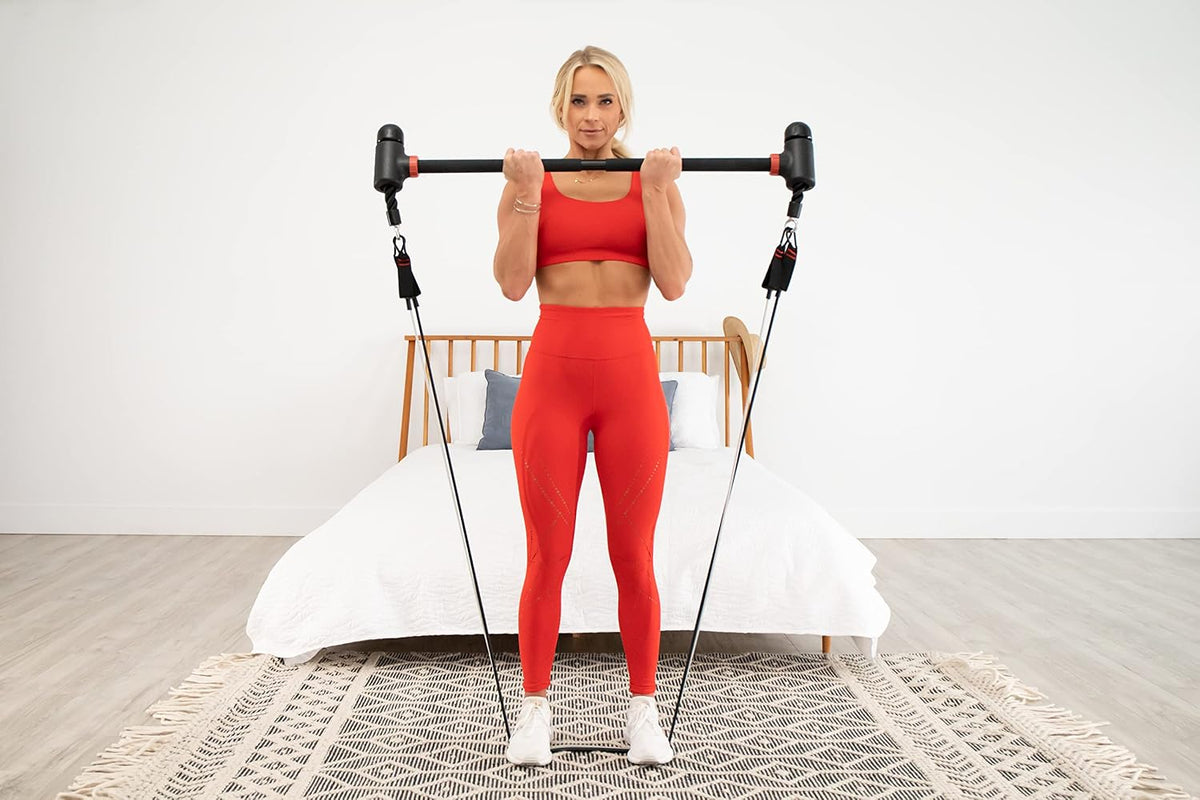 Jayflex Hyperbell Bar & Resistance Bands Bundle - Ultimate Home Fitness Set for Full Body Workouts - Convert Dumbbells to Barbell, Perfect for Strength Training