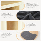 FUKUMARU Floor to Ceiling Cat Tree, 6-10 ft, 6 Level, Grey