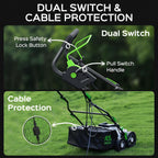 TIECTOWN 2026 Upgrade 16-Inch 15.5A Electric Dethatcher & Scarifier, Green
