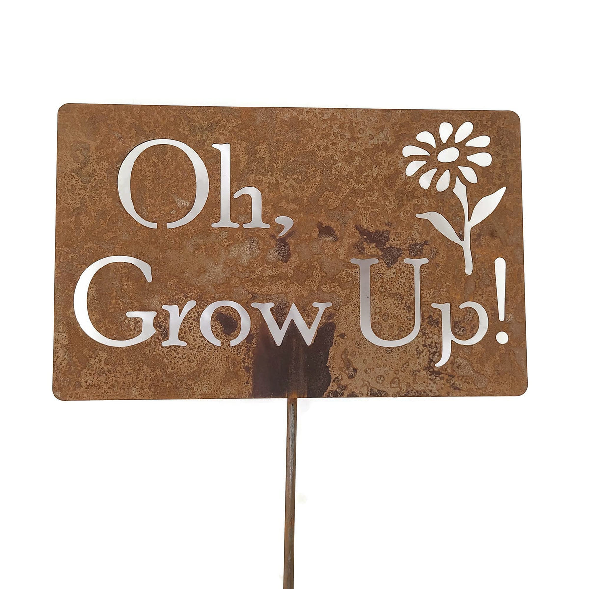 Funny Garden Stake 20 to 33 Inches Tall (I Wet My Plants, XL 33" Tall)