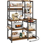 SUPERJARE Large Bakers Rack with Power Outlets, 39.6 Inches Microwave Stand
