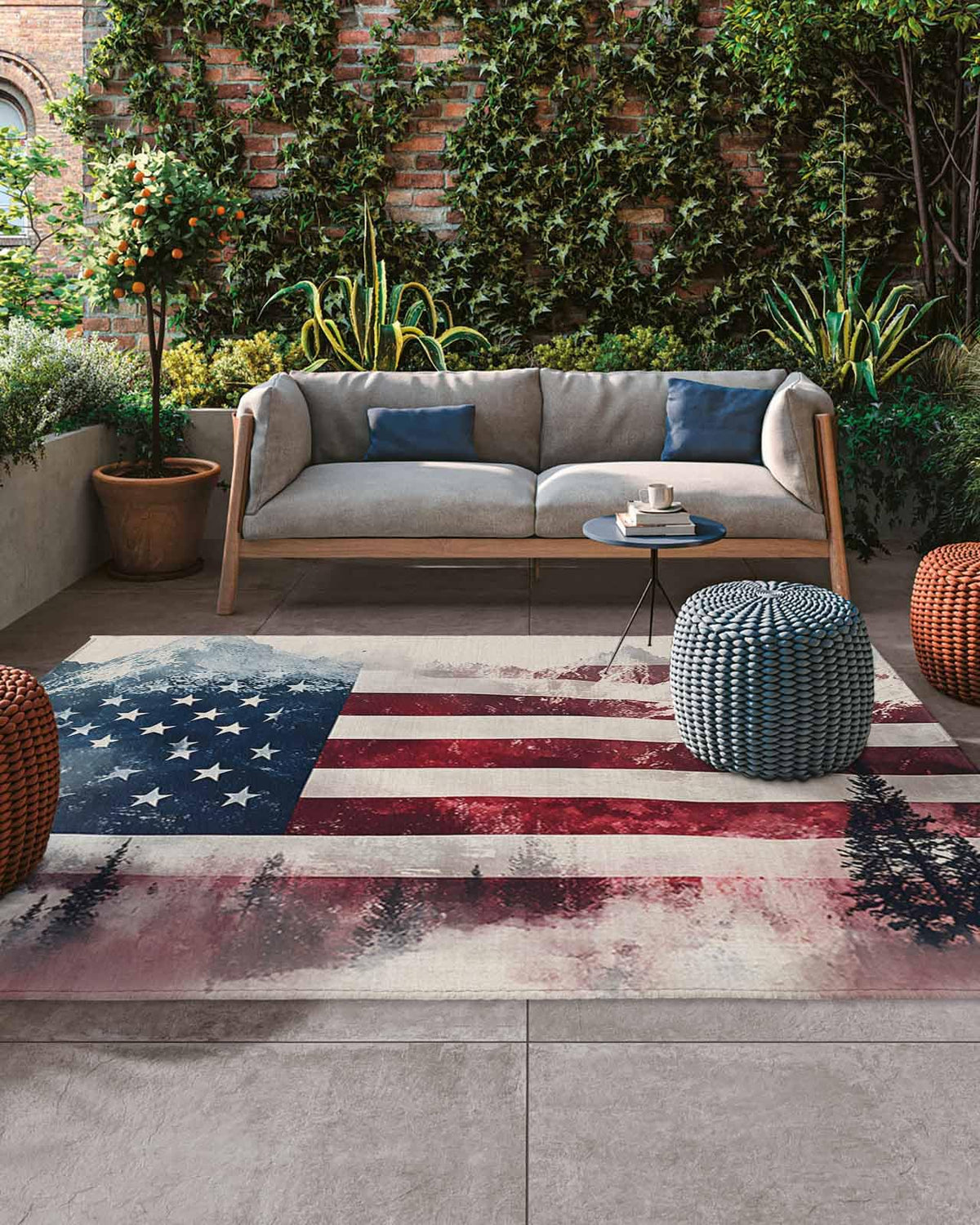Welcome Summer Beach Outdoor Rug 5x8ft, Waterproof Indoor Outdoor Rug for Patio, Watercolor Ocean Camping Carpet Mat Outside Area Rug for RV Picnic Beach Balcony Deck Backyard