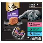 Sheba Perfect Portions Pate Wet Cat Food, Variety Pack, 2.6 oz, 48 ct