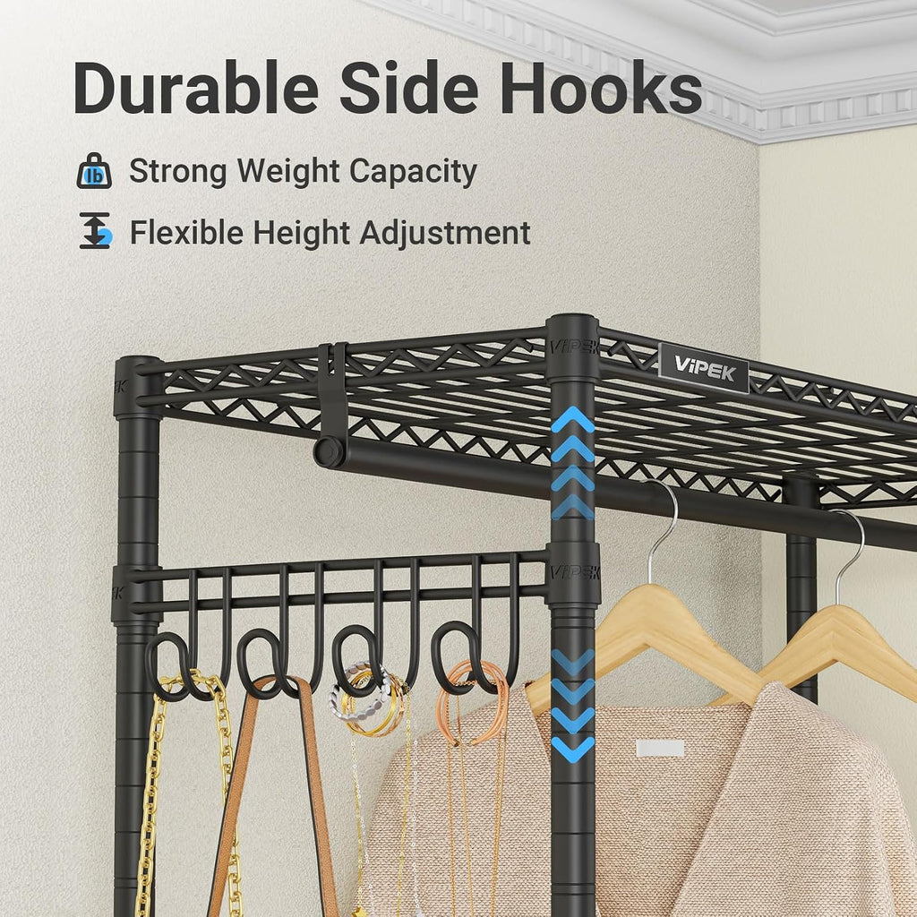 VIPEK R2 Plus Clothes Rack Heavy Duty Rolling Closet for Hanging Clothes