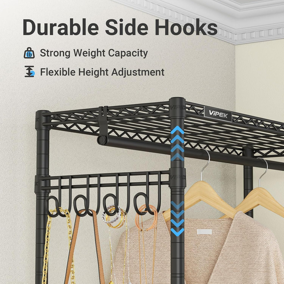 VIPEK R2 Plus Clothes Rack Heavy Duty Rolling Closet for Hanging Clothes