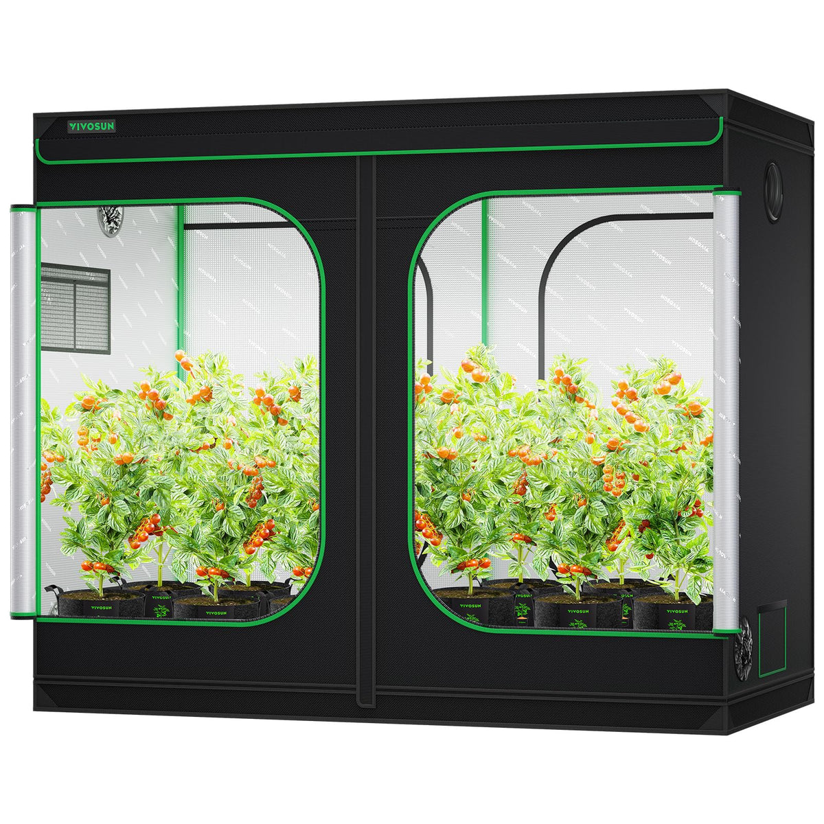 VIVOSUN S448 4x4 Grow Tent 48"x48"x80" Mylar Tent for Indoor Plants