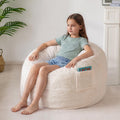 MAXYOYO Bean Bag Chair, Soft Bean Bag Sofa with Supportive Foam Filling