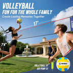 3-in-1 Volleyball Badminton Pickleball Net Set Adjustable Height
