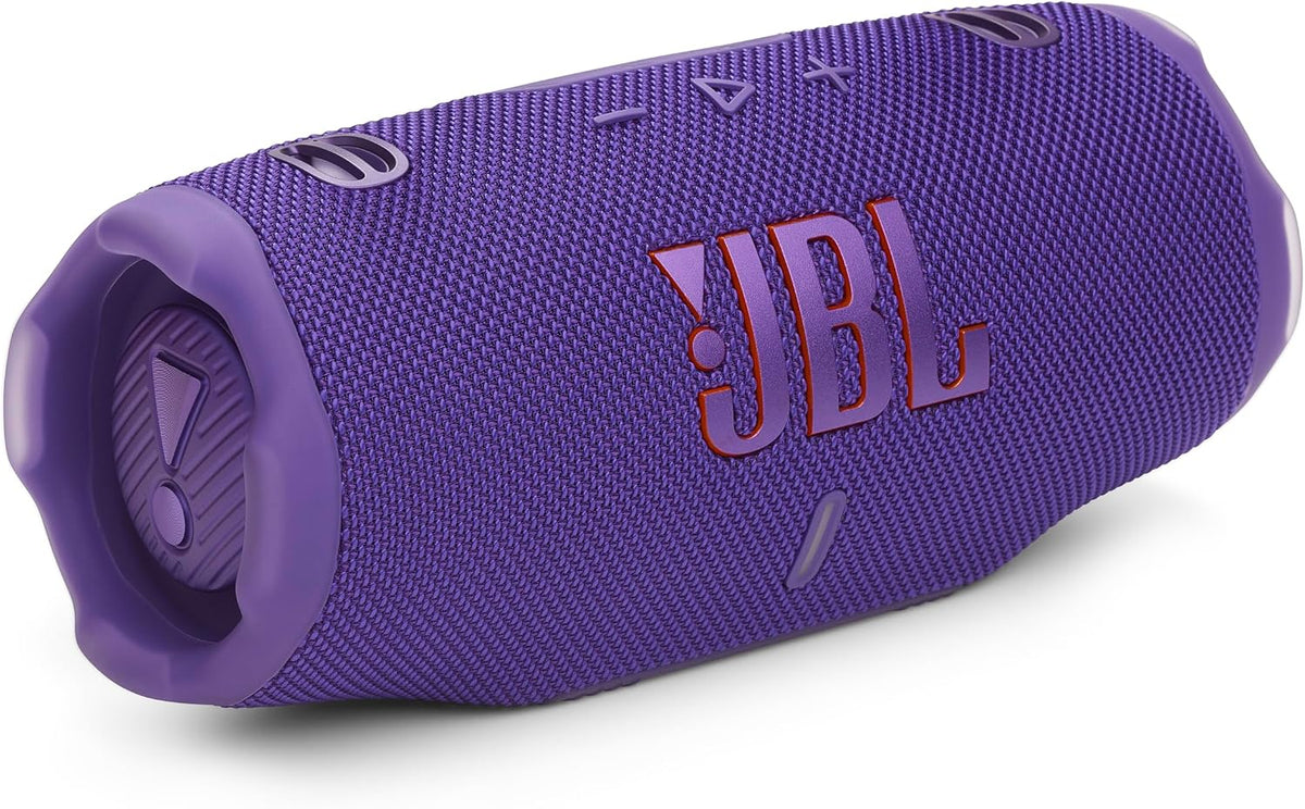 JBL Charge 6 - Portable Waterproof & Drop-Proof Bluetooth Speaker, Bold Pro Sound with AI Sound Boost (Blue) (Renewed)