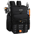 Fishing Backpack with Cooler & 4 Rod Holder, Large 45L Tackle Bag Store Fishing Gear Boxes Gifts for Men Woman-Camo Back Pack