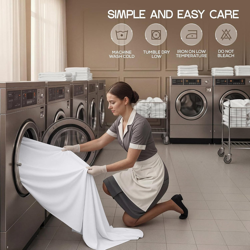 Bulk 8-Pack King Sheet Set, 4pc Set For Hotel, Resort & Motel, White