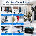 Battery Powered Snow Shovel Portable Snow Blower 3.0AH-Blue