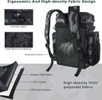 Fishing Backpack with Cooler & 4 Rod Holder, Large 45L Tackle Bag Store Fishing Gear Boxes Gifts for Men Woman-Camo Back Pack
