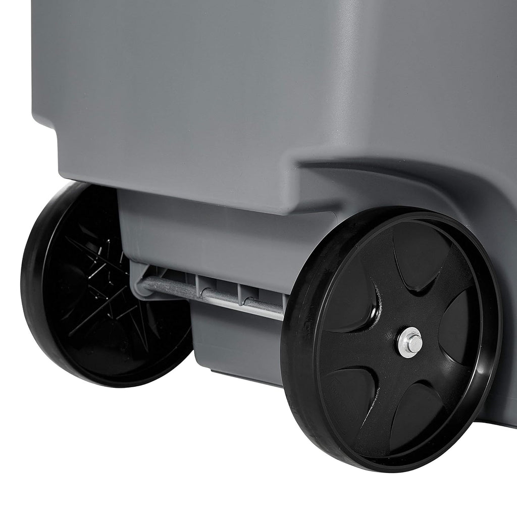 Rubbermaid Commercial Products Brute Rollout Trash Can, Gray, 65-Gallon
