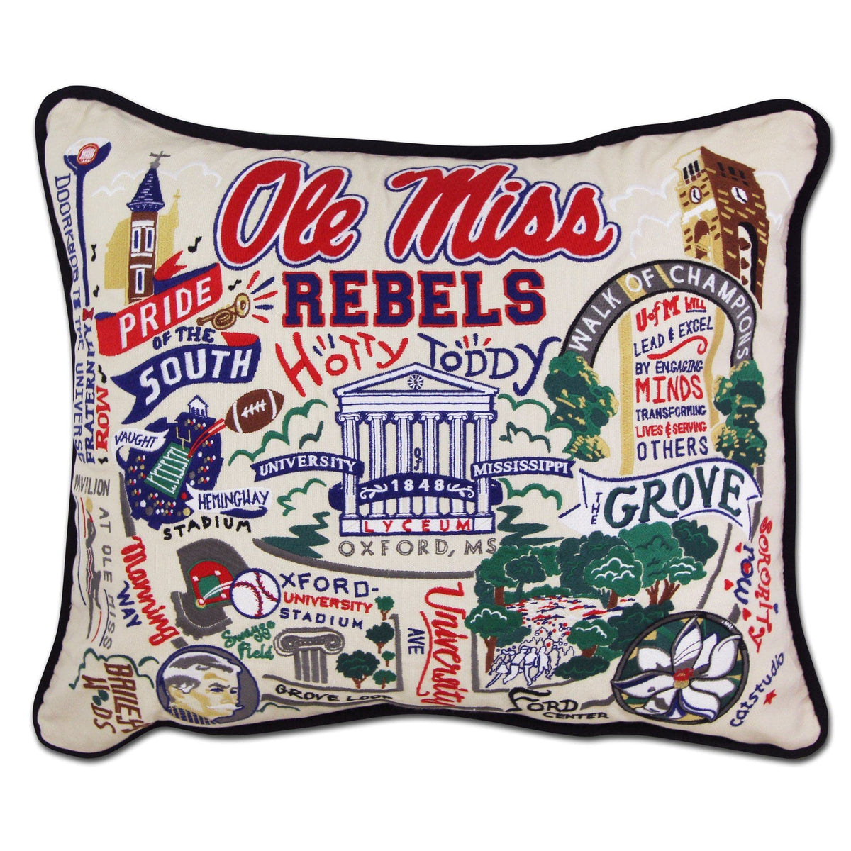 Catstudio Texas A&M Aggies Hand Embroidered Throw Pillow