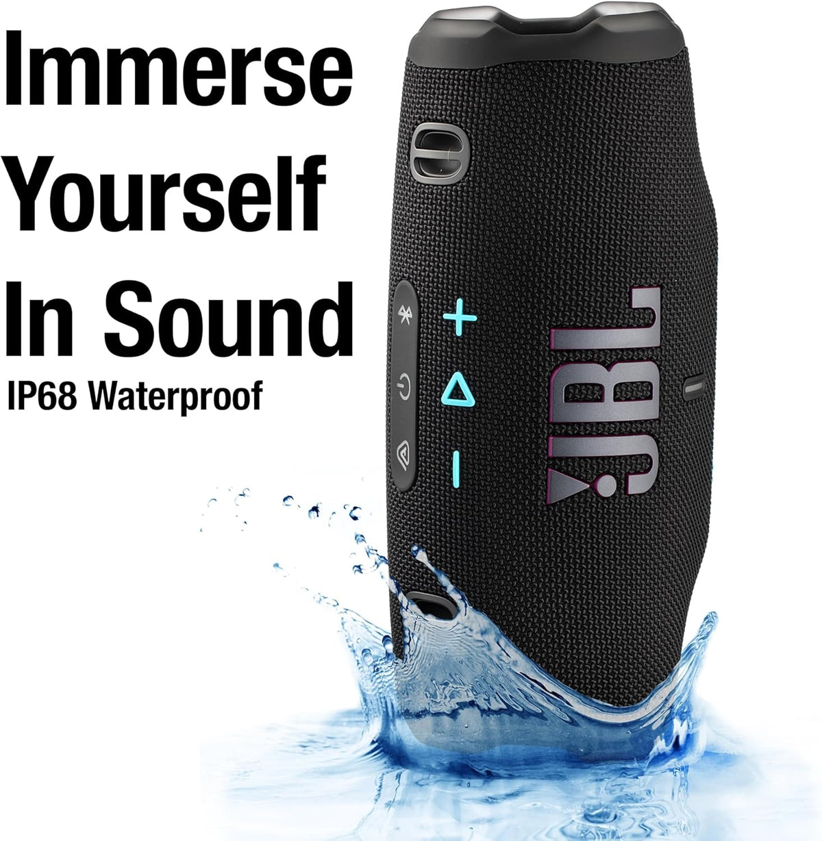 JBL Charge 6 Portable Bluetooth Speaker (Funky) | IP68 Waterproof, DustProof, and DropProof, Outdoor Wireless Audio |28Hrs Playtime + Travel Case Bundle