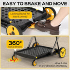 TOLRET Shopping Cart with Wheels, 200 lbs Capacity Grocery Cart on Wheels