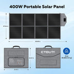 400W Portable Solar Panel for Power Station, Foldable Solar Panels