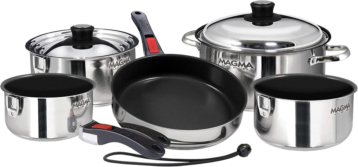 Magma A10-360L-IND 10 Piece Stainless Steel Nesting Cookware Set