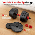 Adjustable Dumbbell Set, 20/33/45/70/90lbs Free Weight Set with Connector, 5-in-1 Dumbbell Set for Barbells, Kettlebells, Push up Stand, Weight Plate, Home Gym Suitable Men/Women