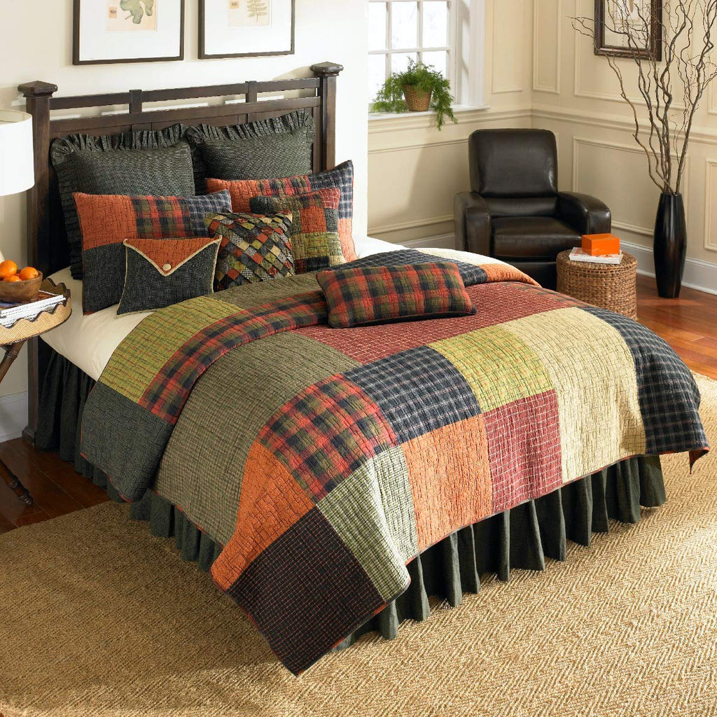 Donna Sharp Cotton Twin Quilt - Campfire Square, 68" x 90"
