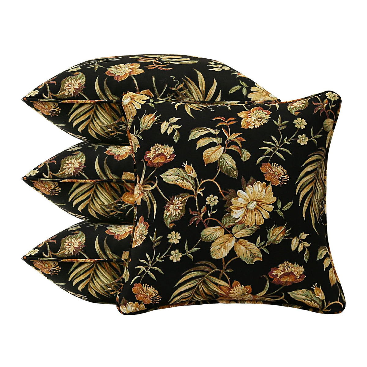 4 Pack Sunbrella Outdoor Water Repellent Throw Pillows 18x18 Inch with Insert, Decorative Square Patio Pillows for Home Garden Couch Balcony, Canvas Camel