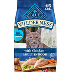 Blue Buffalo Wilderness Chicken Adult Indoor Dry Cat Food, Grain-Free 15 lb