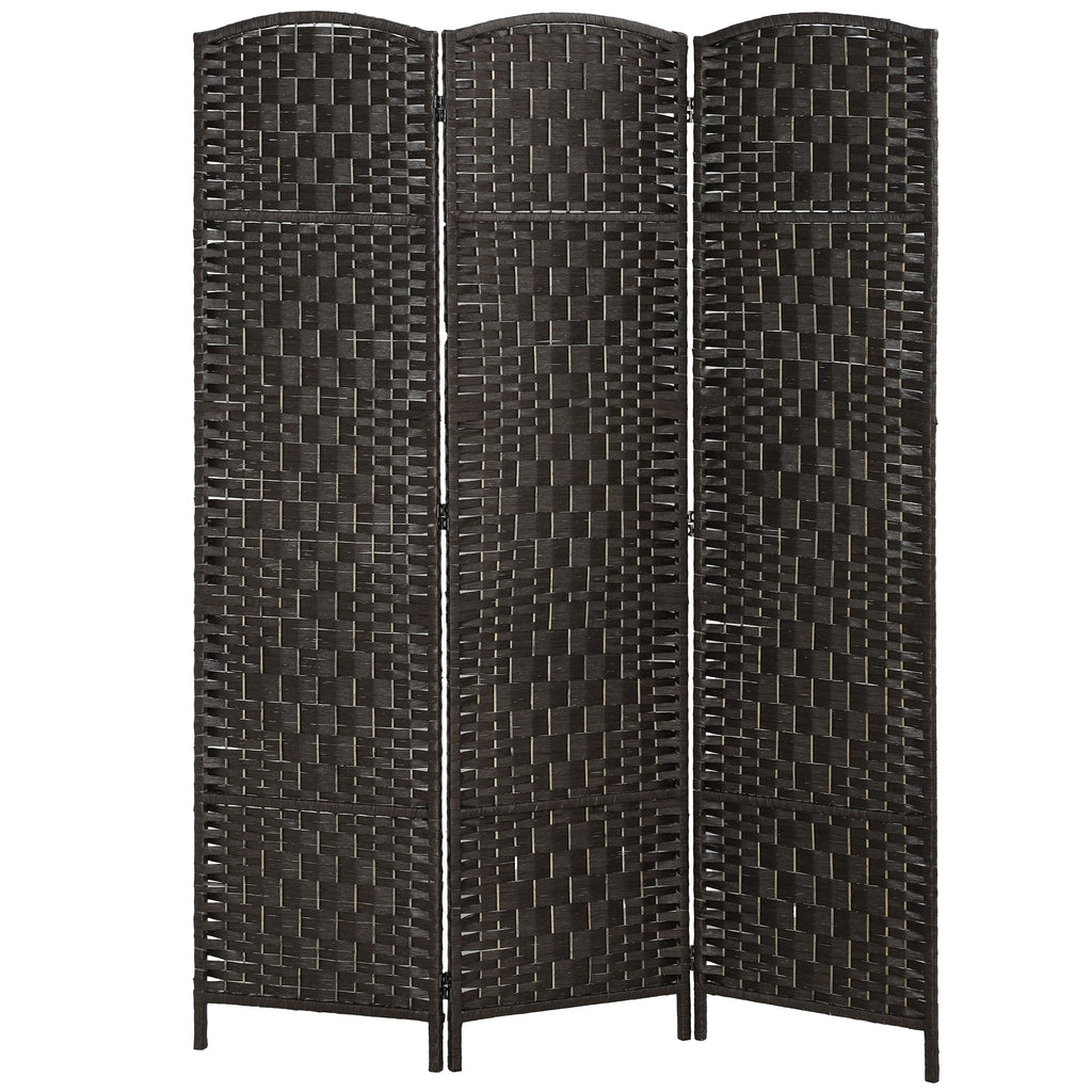 HOMCOM Room Divider 4-Panel, 6FT-Tall Folding Privacy Screen, Natural