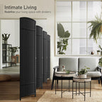 Sorbus Foldable Room Divider, Mesh Privacy Screen (8 Panel, Black)