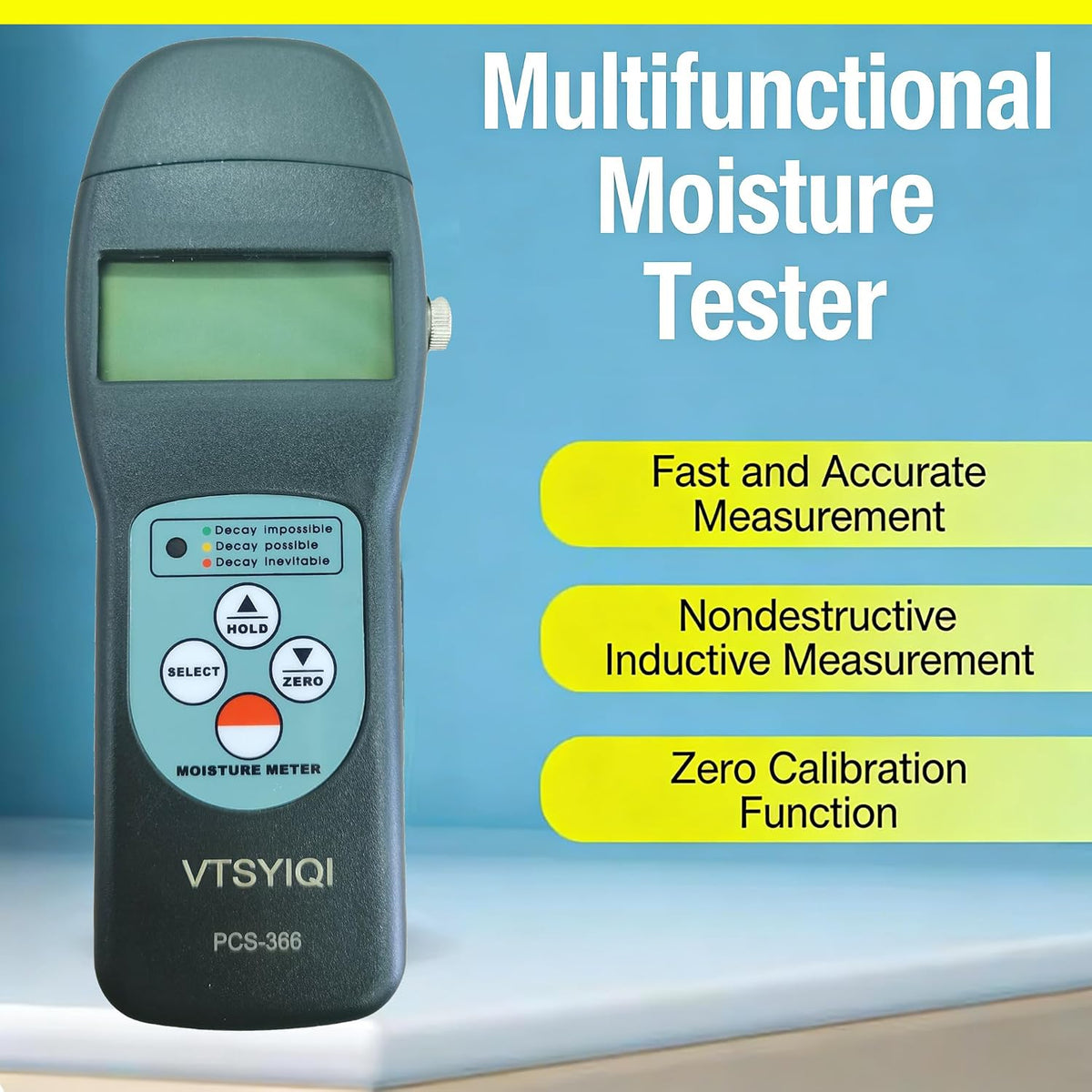 Grain Moisture Meter Maize Pepper Coffee Cocoa Bean Humidity Tester 7~30% for 36 Different Kinds Grains Wheat Peanut Coffee Bean Corn Rice Cocoa Bean Moisture Test