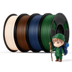 UJOY3D 10kg Elite PLA+ 3D Printer Filament Bundle, 10 Color Pack 3D Printing Filament 1.75mm, 1kg Spool 10 Pack, Black+Jade White+Cream White+Grey+Red+Cobalt Blue+Green+Orange+Yellow+Beige Skin
