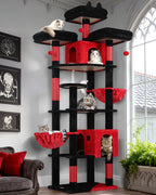 Globlazer Cat Tree Tower for Multiple Adult Cats, 82in, F82, Light Grey