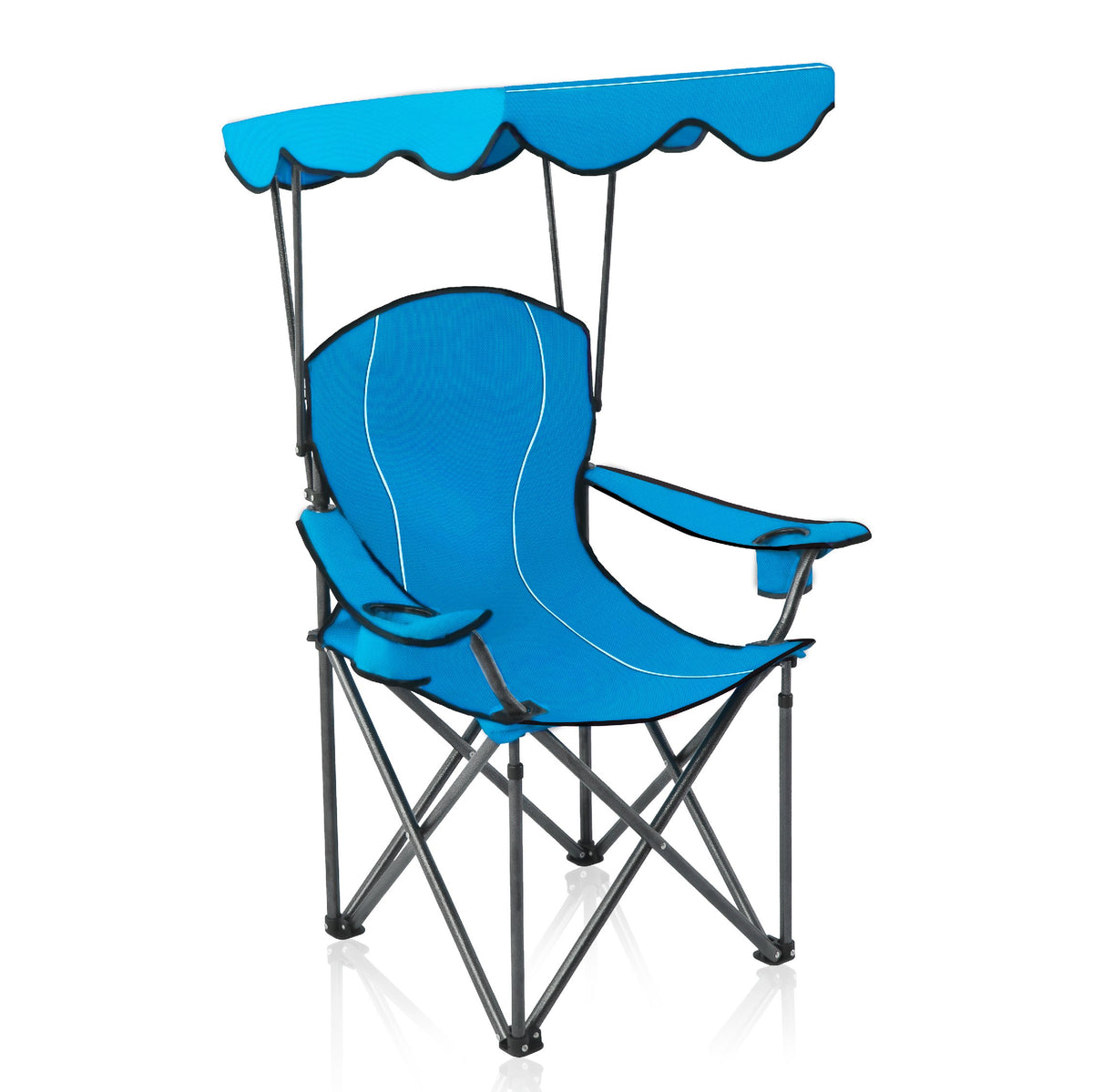 ALPHA CAMP Heavy Duty Canopy Camping Chairs with Adjustable Sunshade