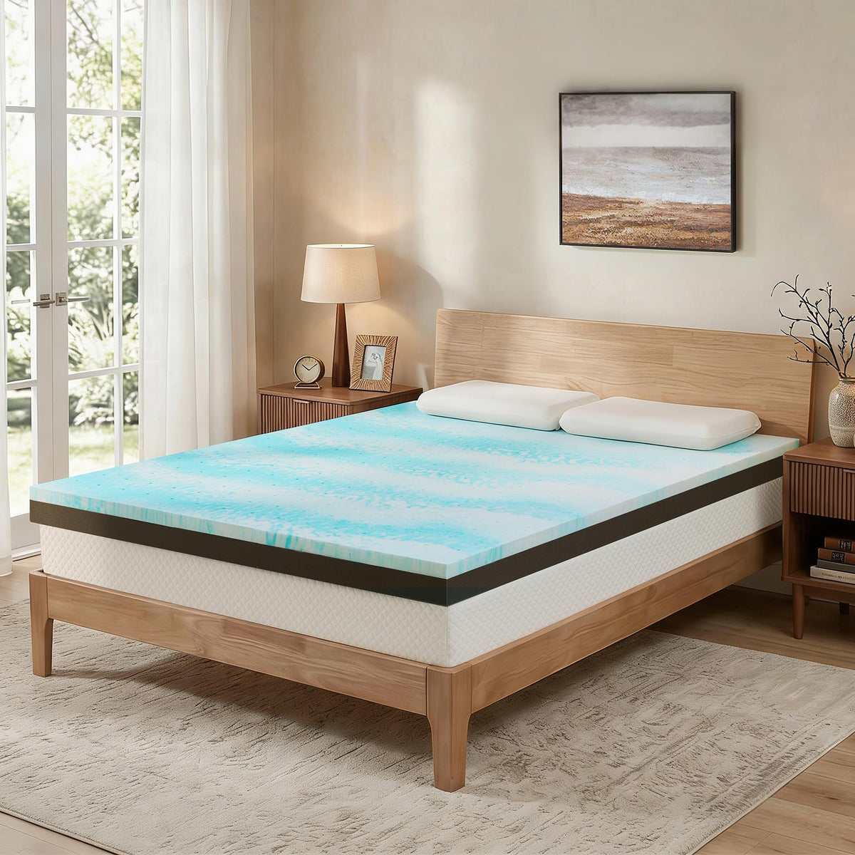 Firm to Extra Firm Mattress Topper King Size 3 Inch, Pain Relieving Foam Bed Topper for Extra Support, Gel Memory Foam&High-Density Foam Mattress Pad, CertiPUR-US Certified