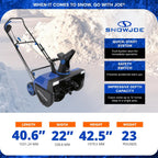 Snow Joe Corded Electric Snow Blower, 22 Clearing Path, Dual LEDs, SJ627E