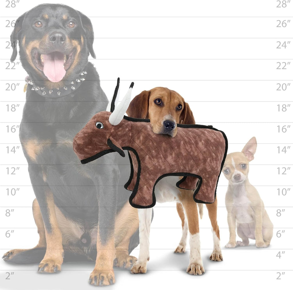 TUFFY® 2 Pack Medium Bull Ultra Durable Plush Dog Toys