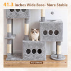 Gitelsnour Sturdy Cat Tree Tower, 3 XXL Condos for Large Adult Cats GCT036W